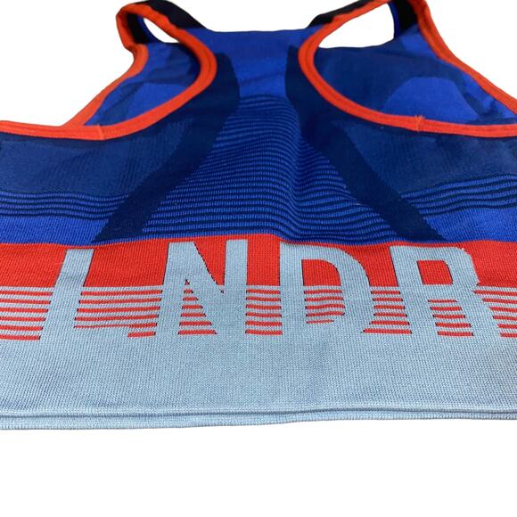 LNDR Activewear Athletic Gorp Pullover Racerback Sports bra XS/S Red Blue - Picture 3 of 5